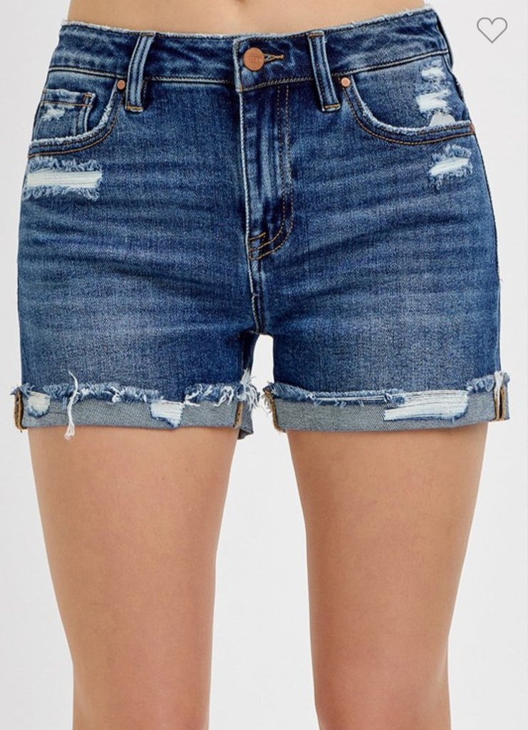 Risen Mid-Rise Cuffed Shorts