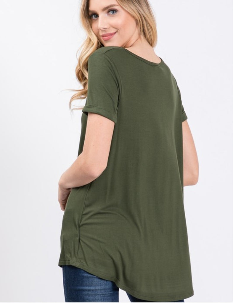 V-Neck Short Sleeve Tee (3 colors)