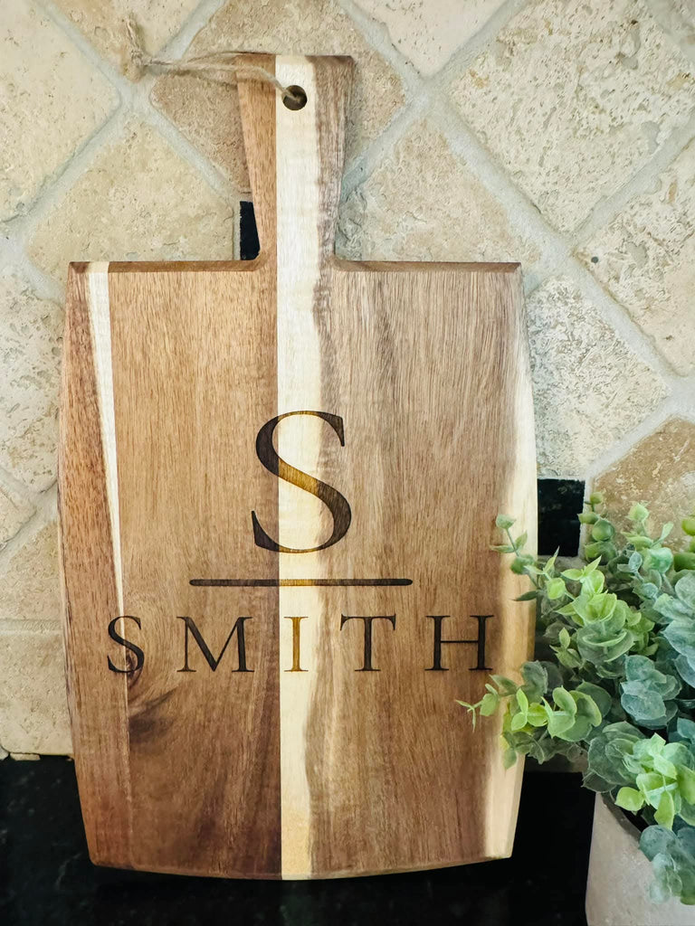 PRE-ORDER Modern Last Name Cutting Board