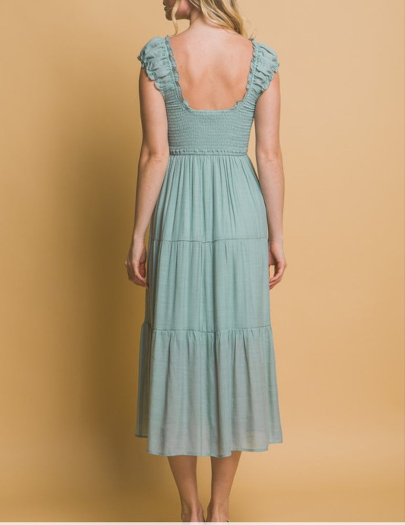 Mint Stone Casual Maxi Dress