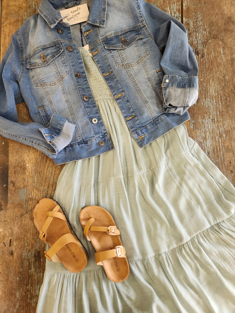Mint Stone Casual Maxi Dress
