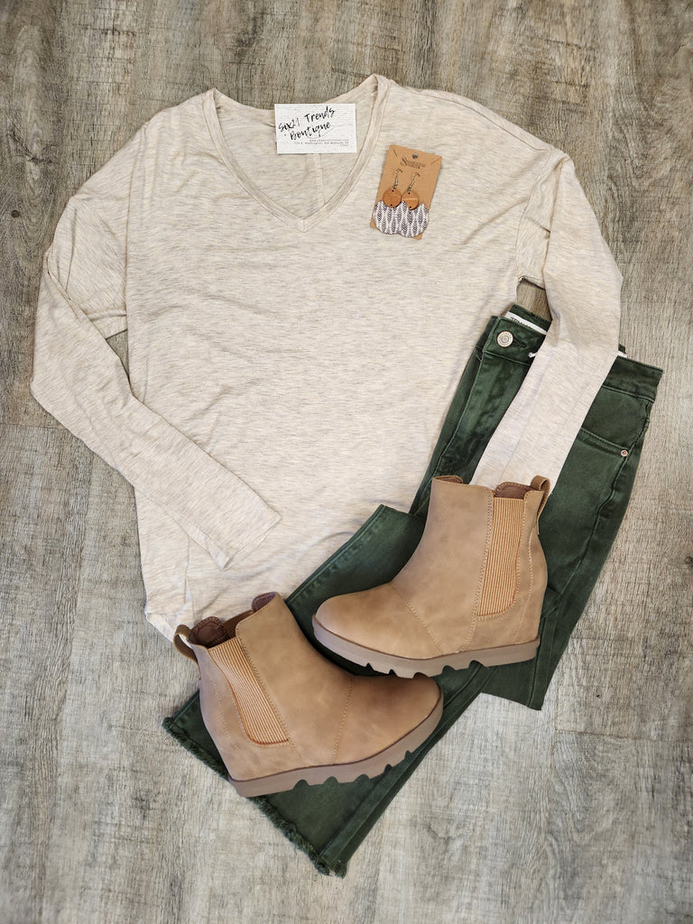 Long Sleeve Dolman V-Neck (2 colors)