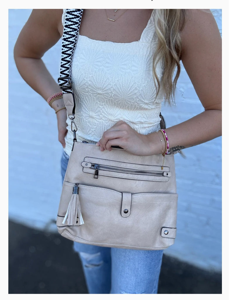 The Cambrie Crossbody in Camel or Cream
