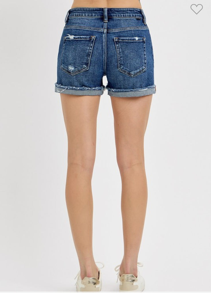 Risen Mid-Rise Cuffed Shorts