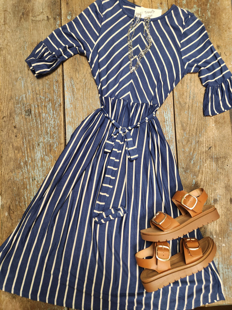 Ivory Stripes Dress
