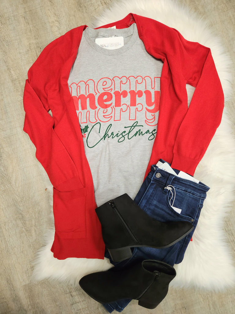Open Sweater Cardigan with pockets