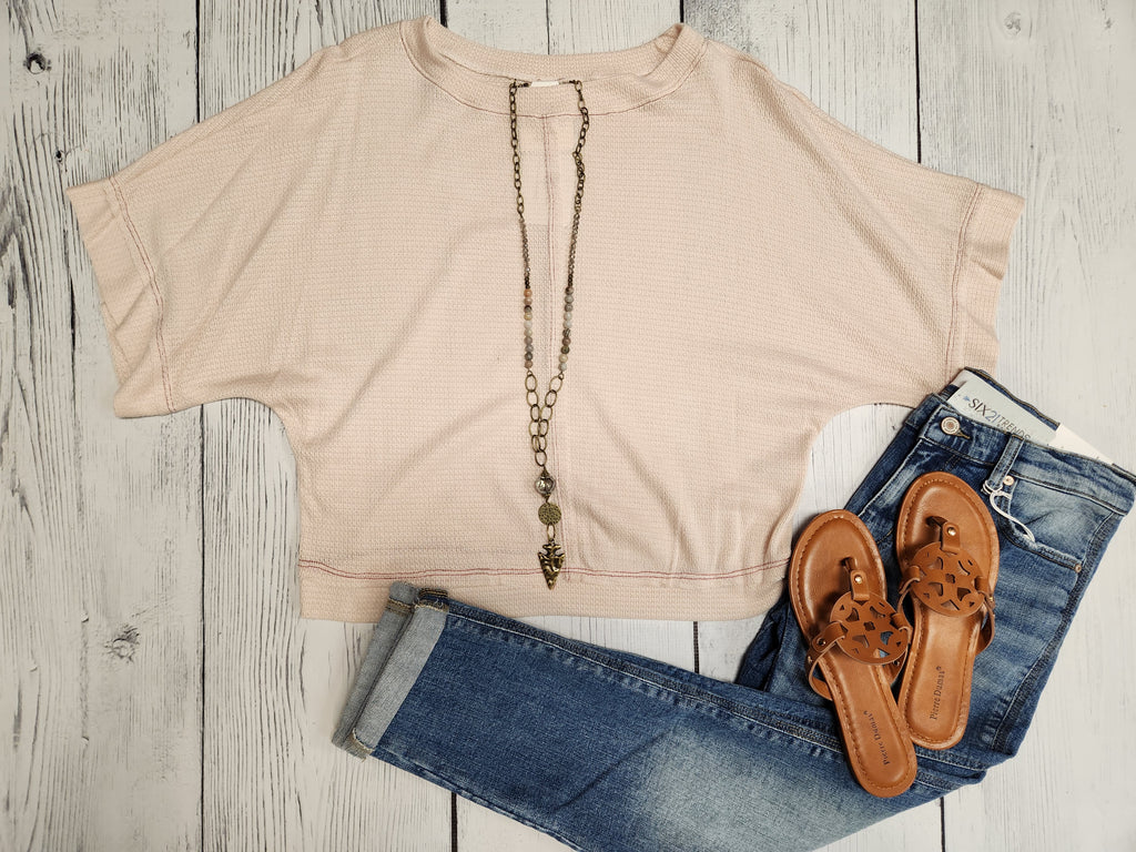 Light Blush Half Sleeve Top