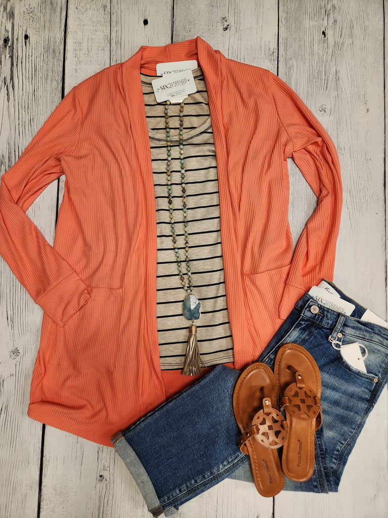 Coral Cardigan w/ Pockets