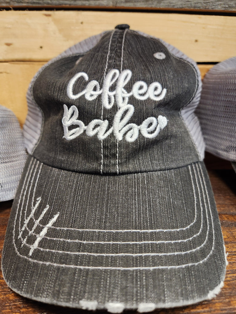 Grey Coffee Mesh Trucker Hat