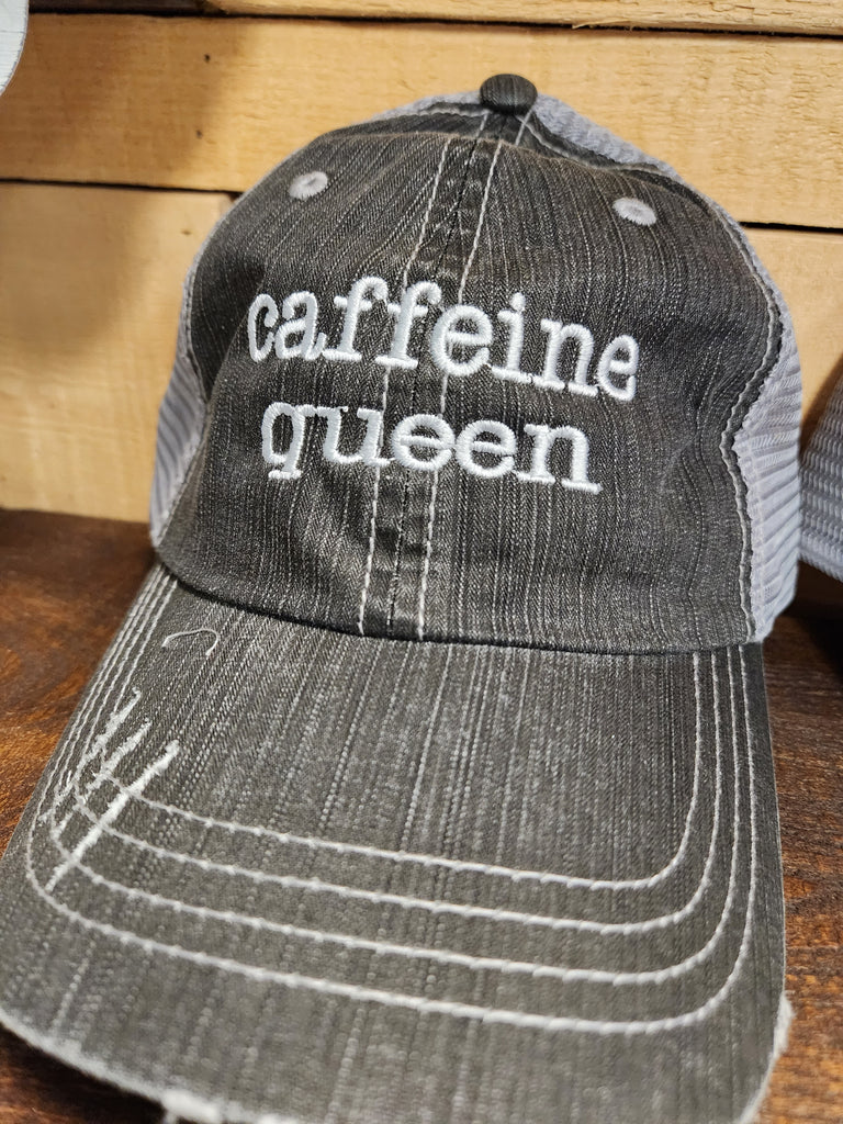 Grey Coffee Mesh Trucker Hat