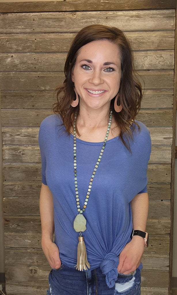 Brooklynn Tunic Top (Moon Blue)