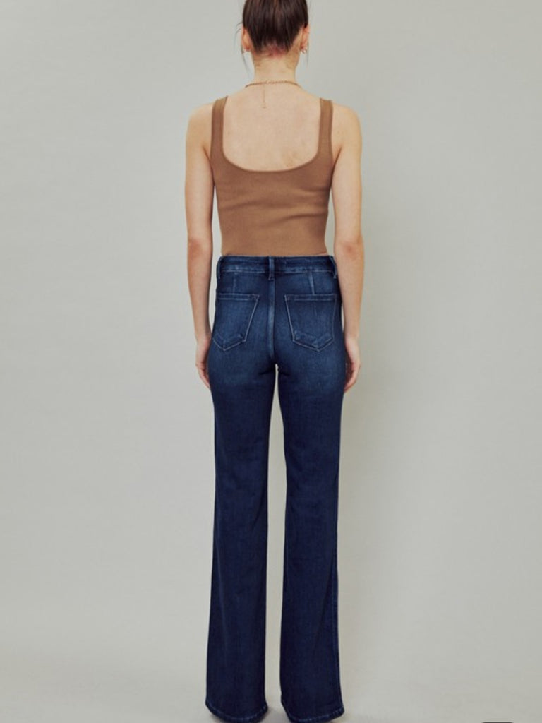 High Rise Slim Flare Kan Can Jeans