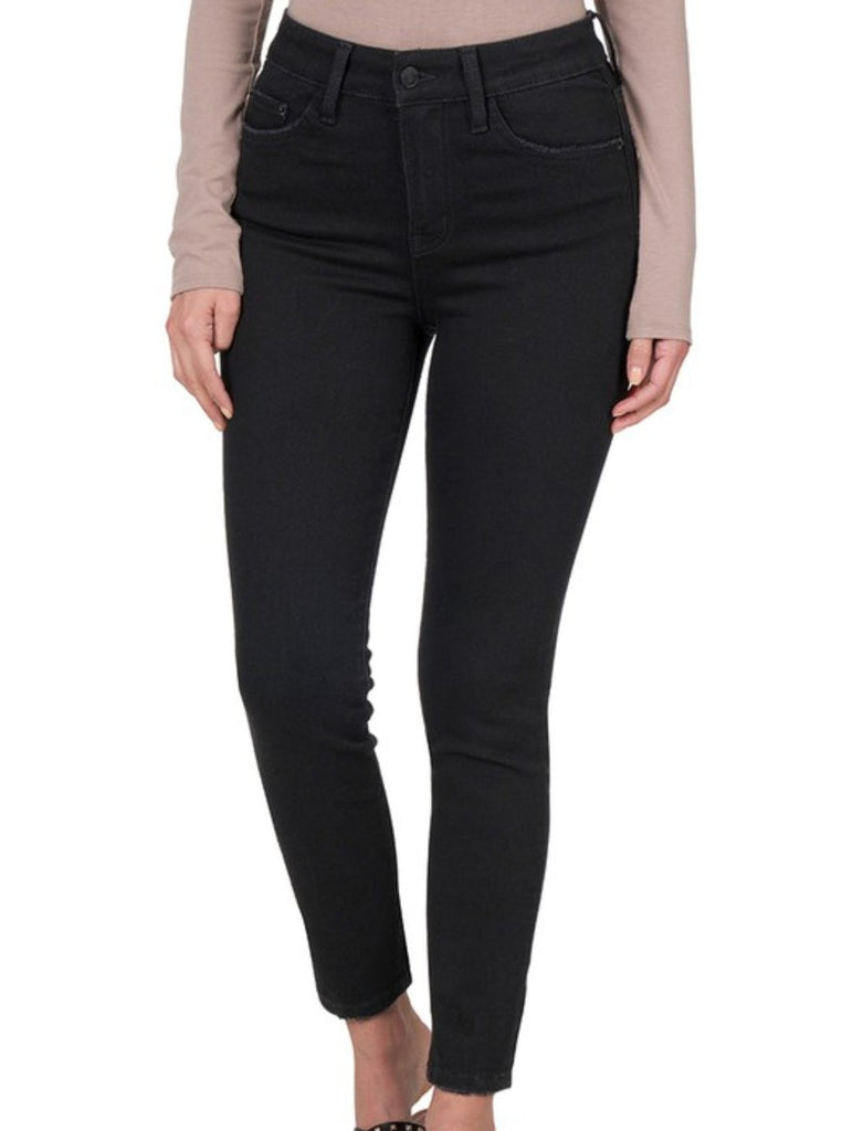 RESTOCK High-Rise Ankle Skinny Black Denim Pants