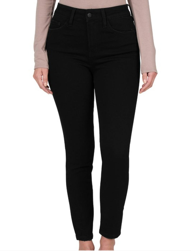 RESTOCK High-Rise Ankle Skinny Black Denim Pants