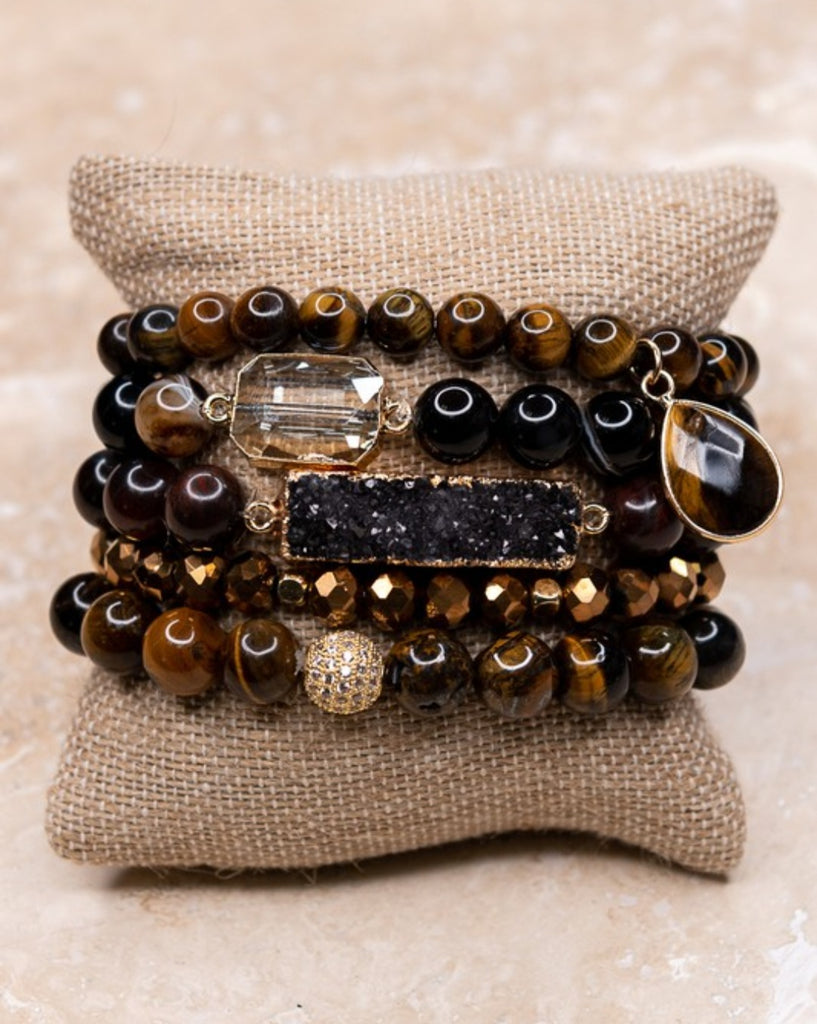 Ghana Bracelet Set Tiger Eye