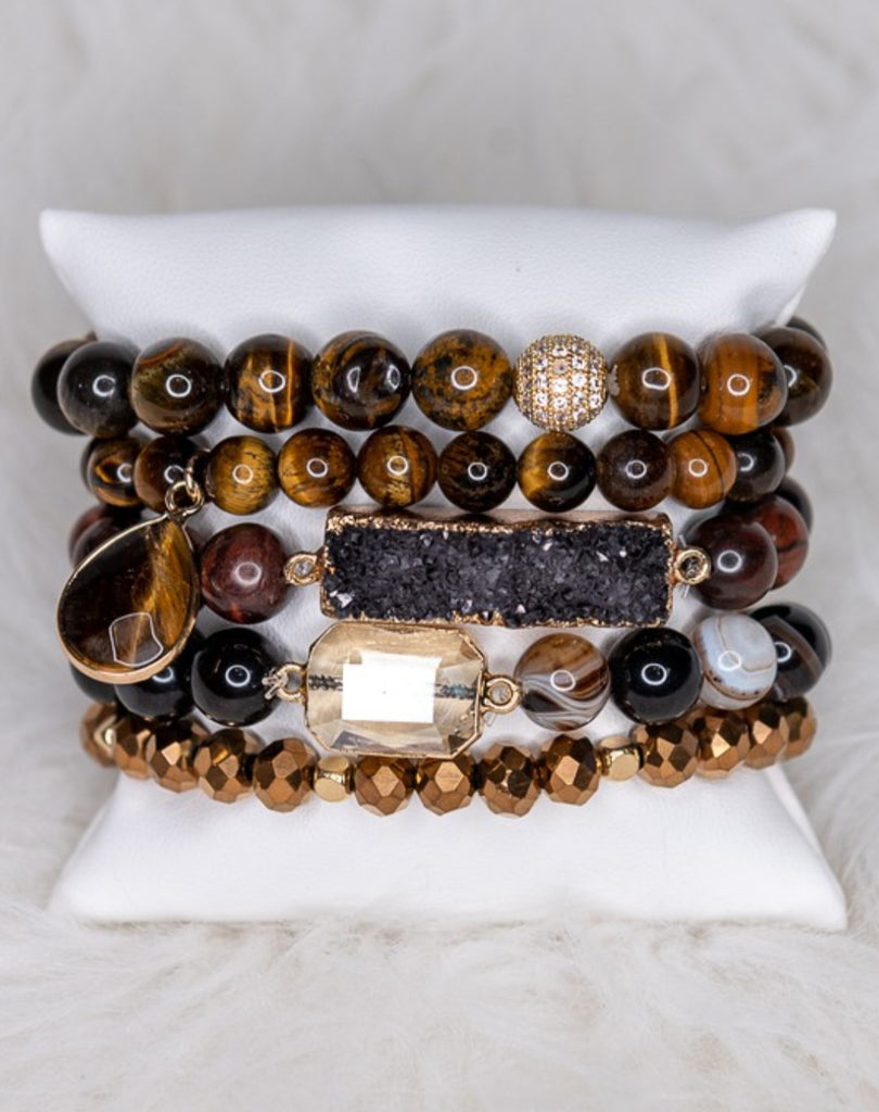 Ghana Bracelet Set Tiger Eye