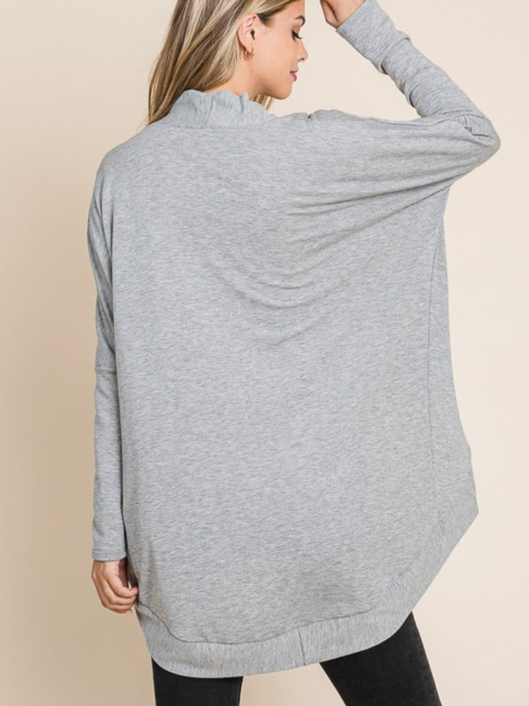 Heather Grey Soft Terry Cardigan