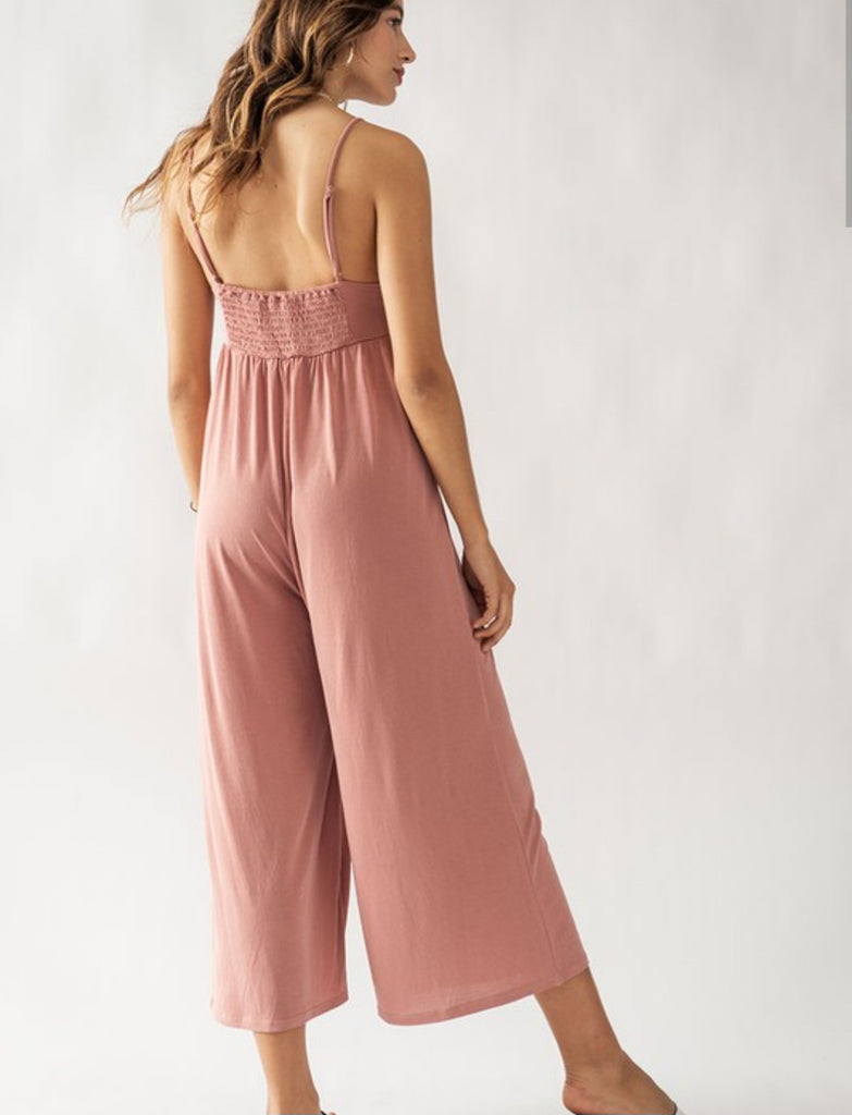 Smocked Back Jumpsuit