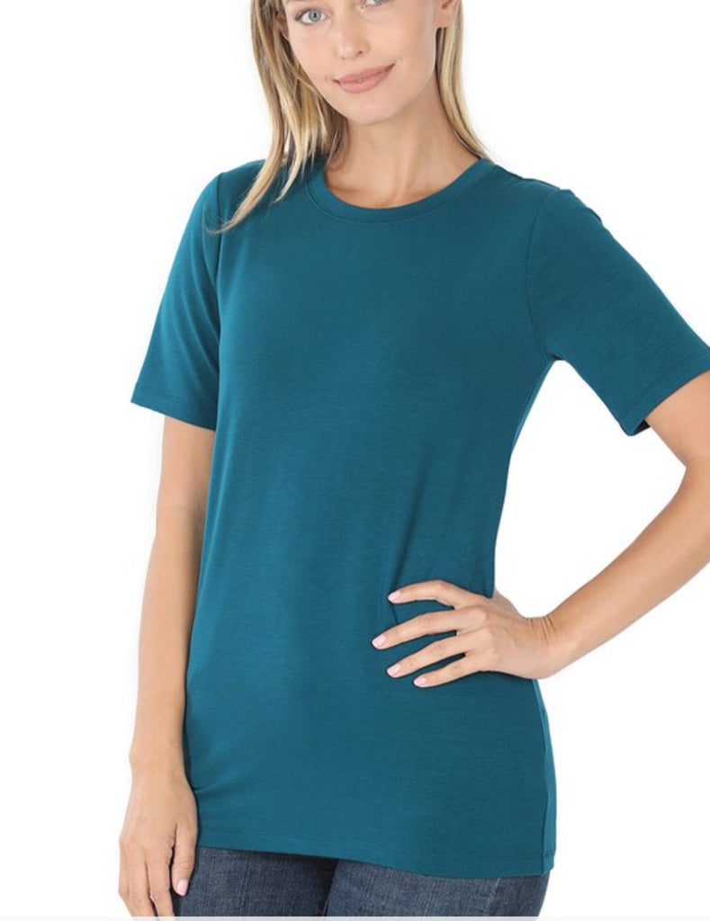 Round Neck Short Sleeve Tee (2 colors)