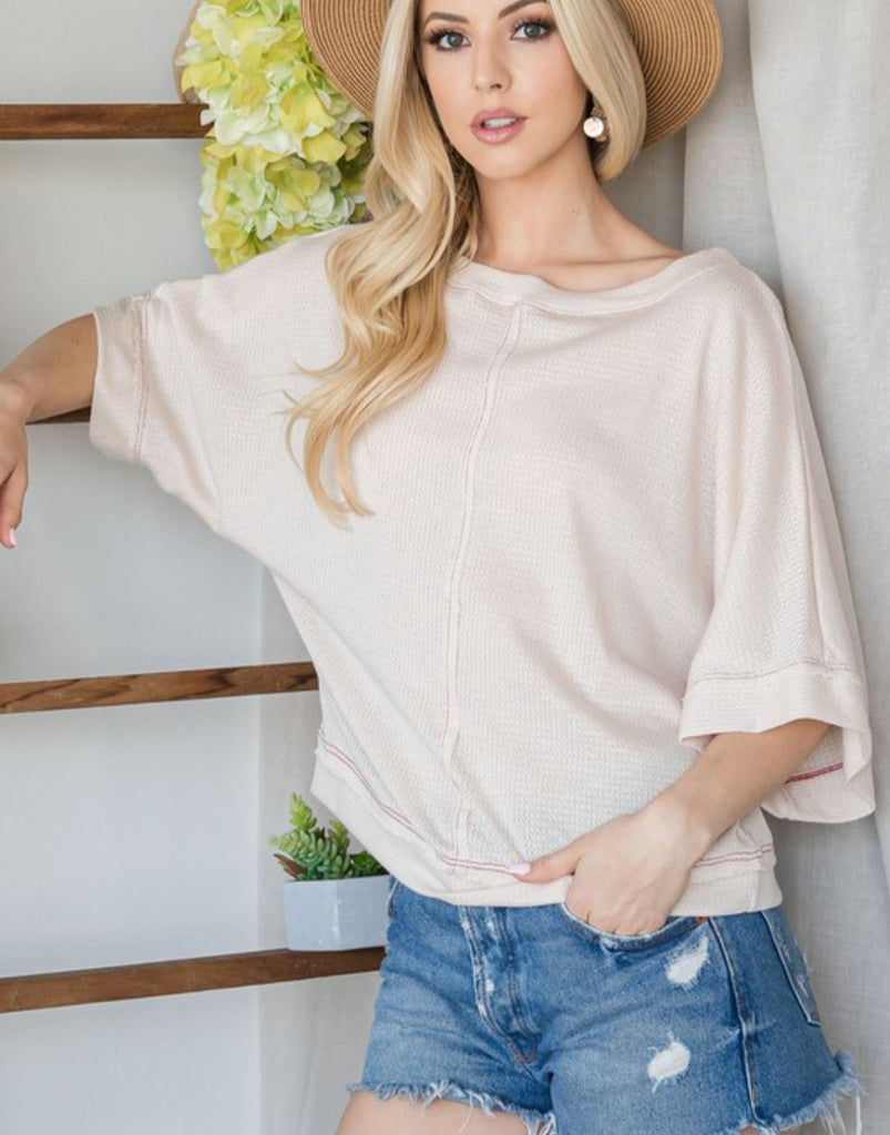 Light Blush Half Sleeve Top