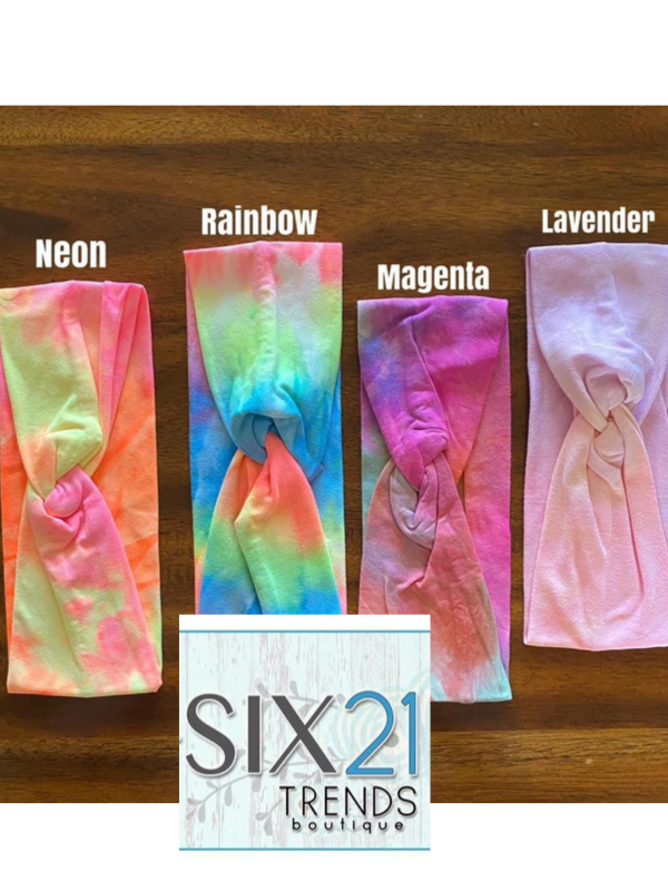 Tie Dye Headband (4 Color Options)