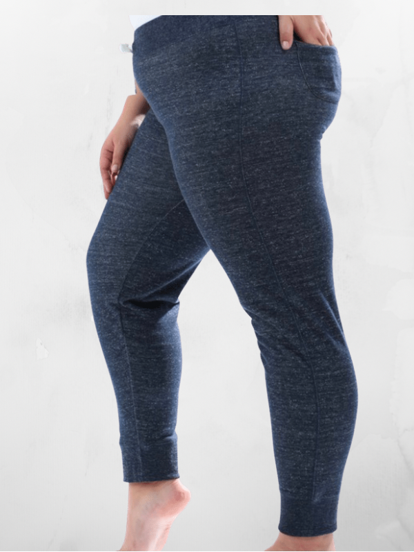 Melange Navy Brushed Fleece Jogger