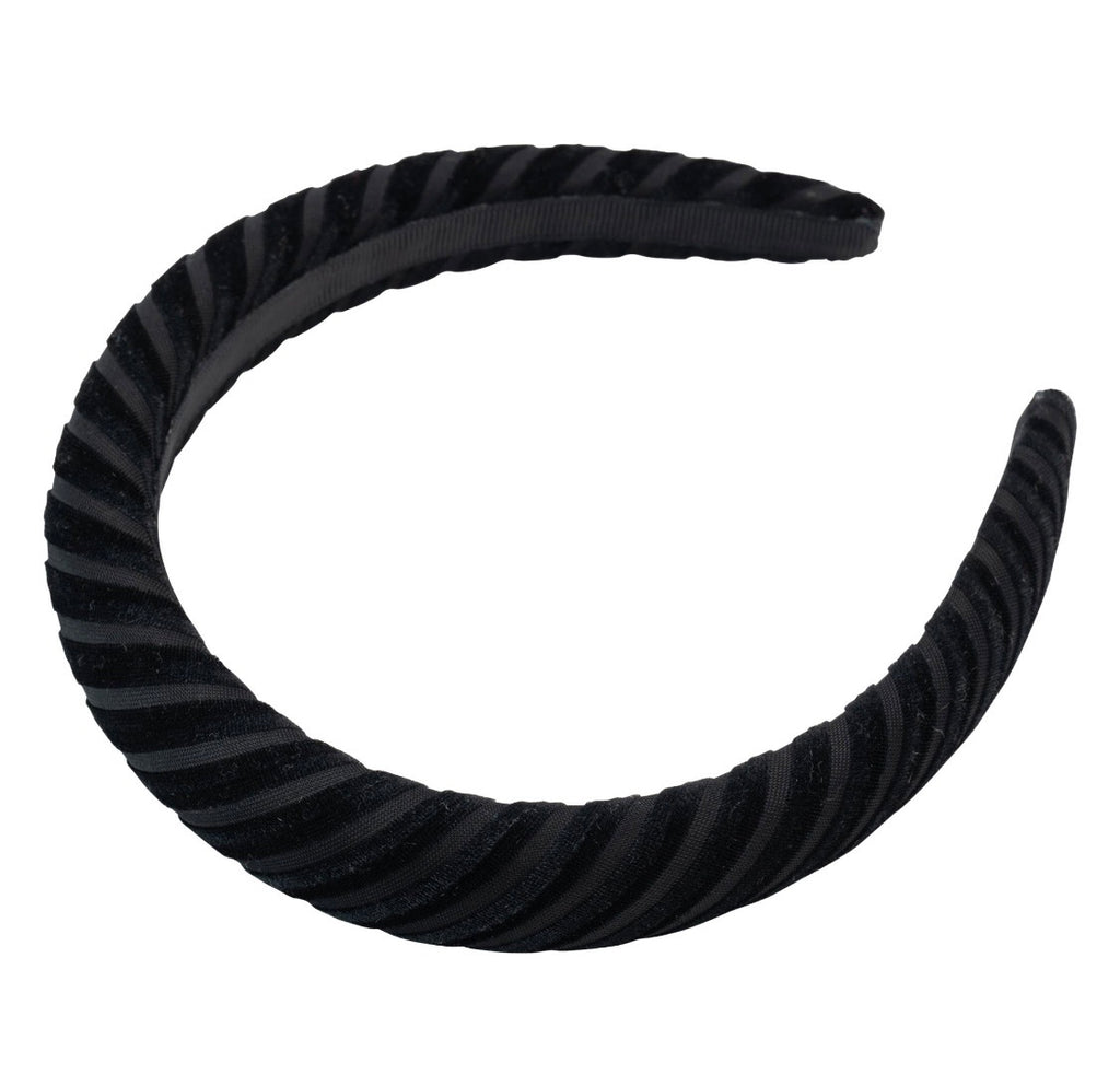 Velvet Padded Headband - Black