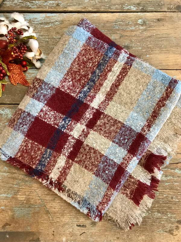 Multi-Colored Plaid Blanket Scarf (3 Options)