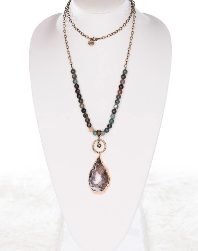Carly India Agate Necklace