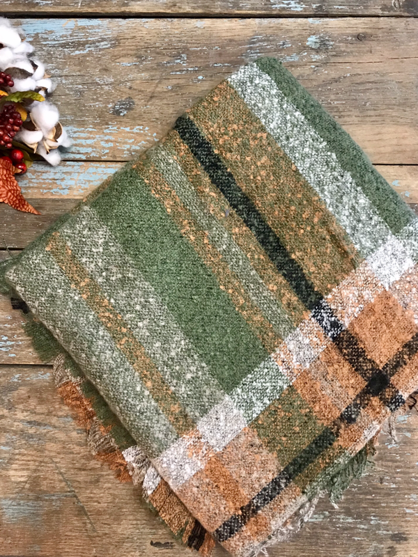 Multi-Colored Plaid Blanket Scarf (3 Options)
