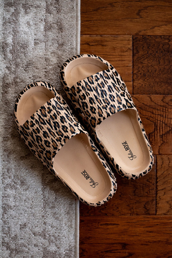 Brown Leopard 2.0  Insanely Comfy -Beach or Casual Slides